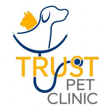 شعار عيادة ترست البيطرية في إربد Trust Pet Clinic